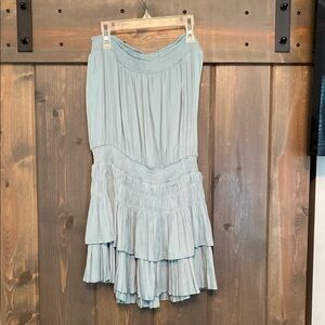 Elegant Blue Tiered Skirt